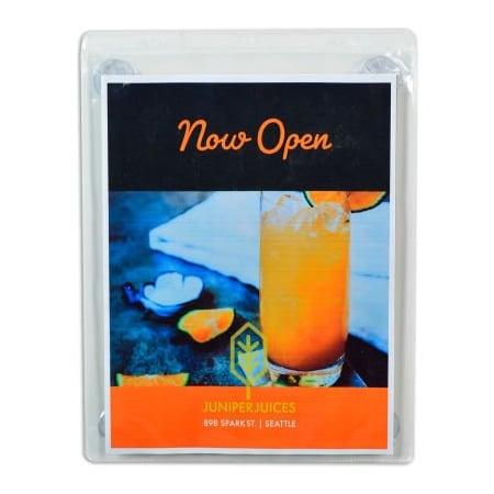 C-Line Products C-Line Display Pocket with Suction Cups, Both Sides Clear, 9in x 12in, 15/Box 71012